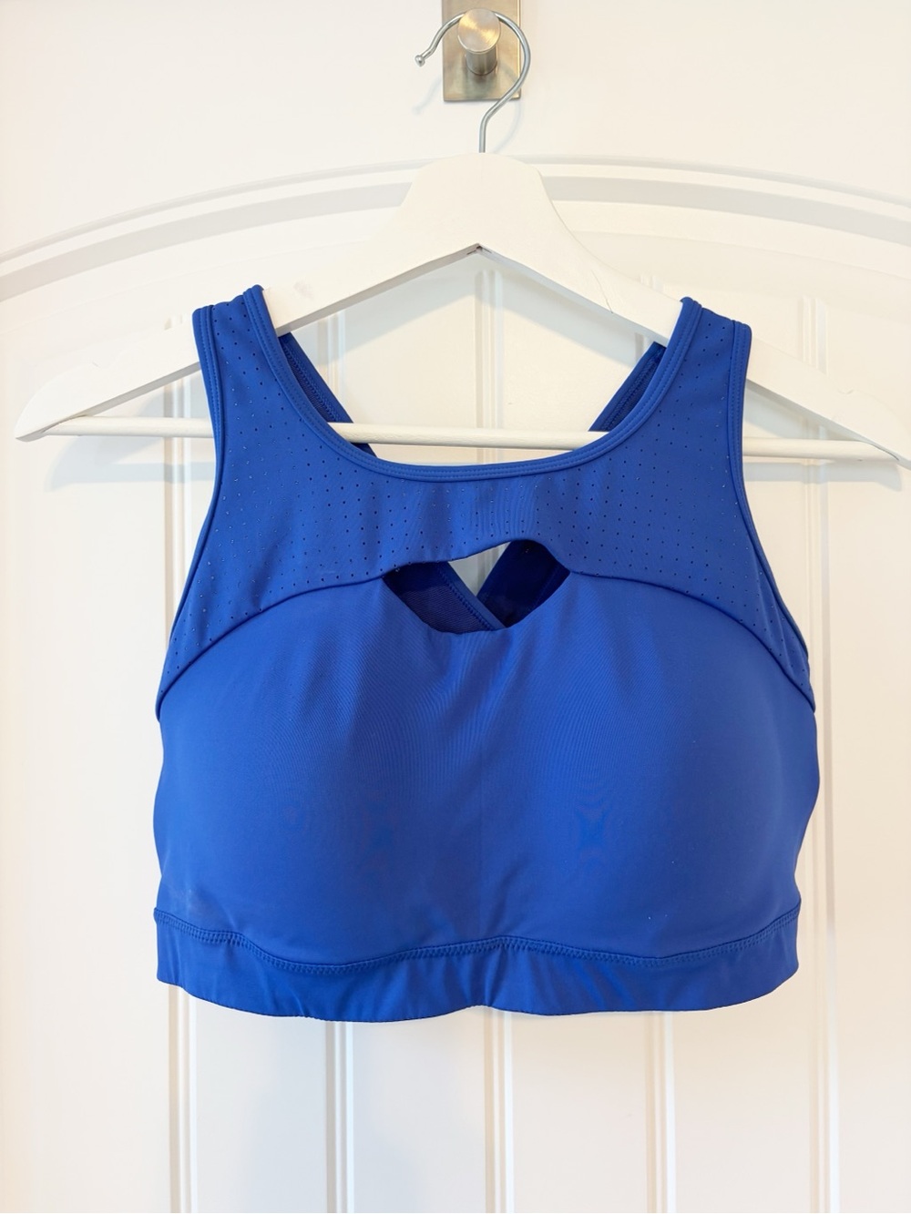 High-Impact Perforated Royal Blue Sports Bra